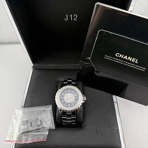 Chanel 香奈兒 J12 H1708 33mm黑陶瓷鑽圈