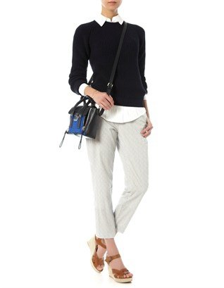 Mini Pashli Satchel in Cobalt &amp; Black5