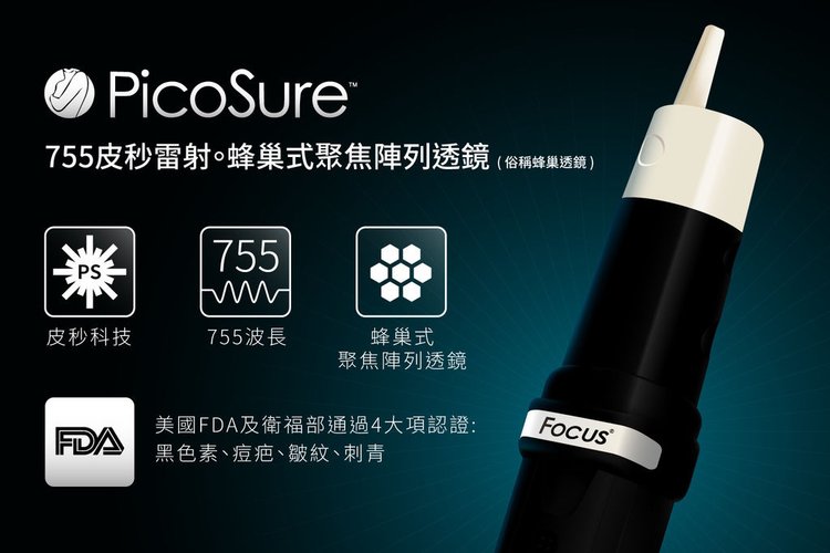 PicoSure755皮秒雷射蜂巢式聚焦陣列透鏡蜂巢透鏡皮秒雷射蜂巢皮秒雷射雀斑曬斑除斑痘疤毛孔細紋黑色素好膚質復原02.jpg