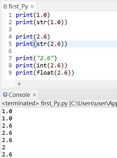 Python Eclipse 初學 入門 教學 資料 型態 型別 type 轉換