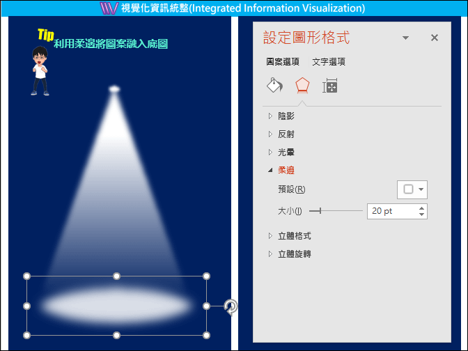 PowerPoint-設計投射燈效果