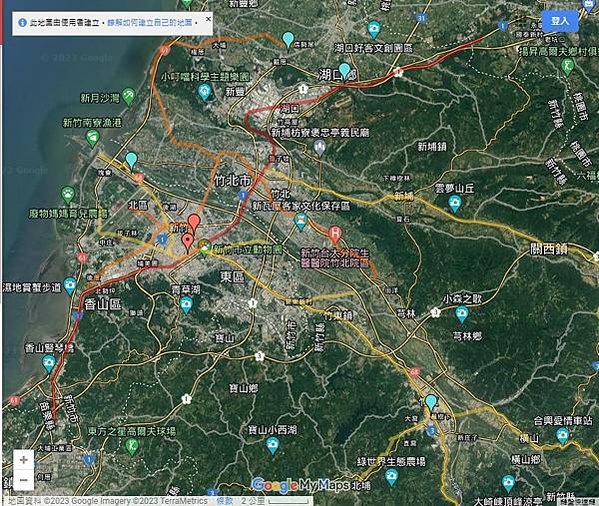 新竹客運，北埔客運站-南興街、北埔街口設輕便軌道車