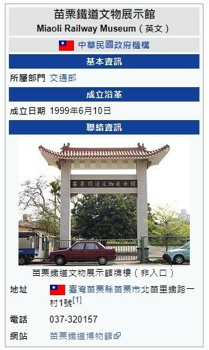 苗栗鐵道文物展示館，位於臺灣苗栗縣苗栗市，常被稱為苗栗鐵道博