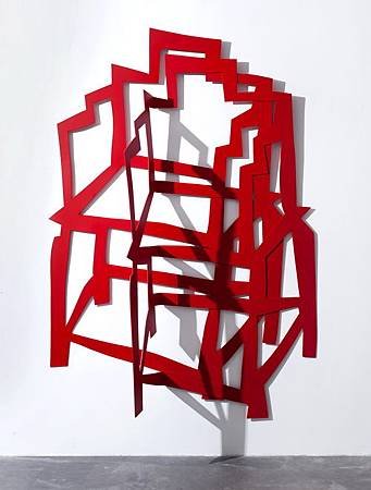 自己和自己的影子∣2011-2012   鋁合金，210×145×45cm