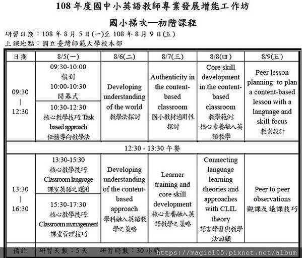 新北市英語老師五階研習