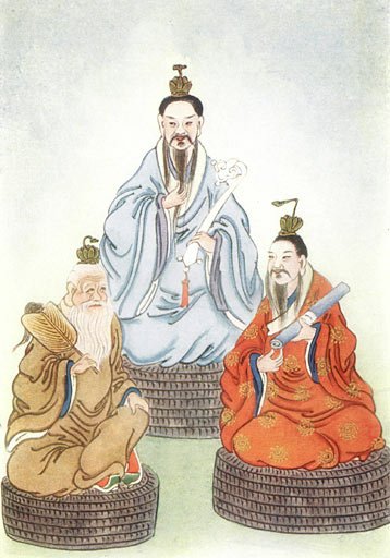 宋馬麟三官出巡圖-國寶/方心曲領/青簿黑簿/「三官指的是道教