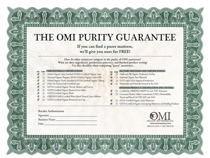 OMI Purity Guarantee