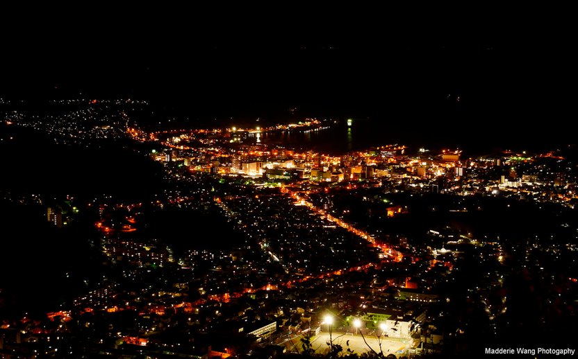 天狗山上看小樽夜景