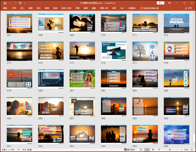 PowerPoint簡報將四張投影片集合在一頁並輸出成PDF檔