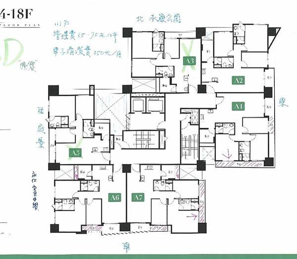 【皇龍天晴】台南永康區純住宅預售屋大樓格局圖~薔薇媽媽看屋手札