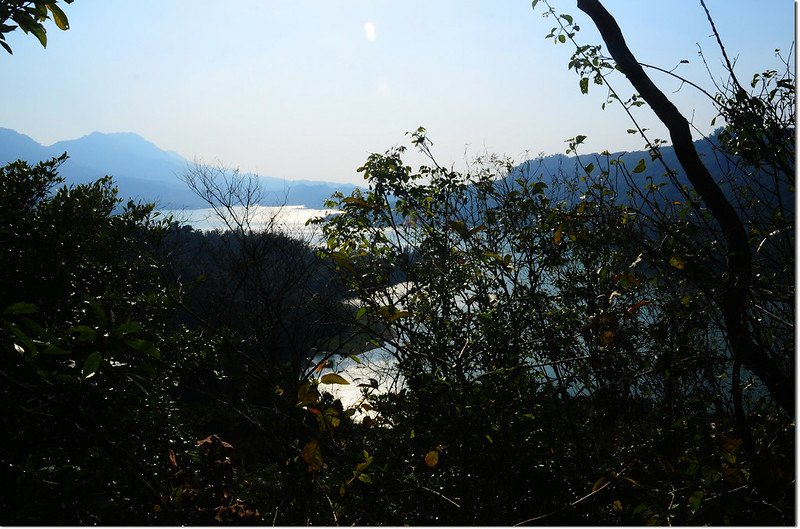 芒果坑山山頂俯瞰南化水庫