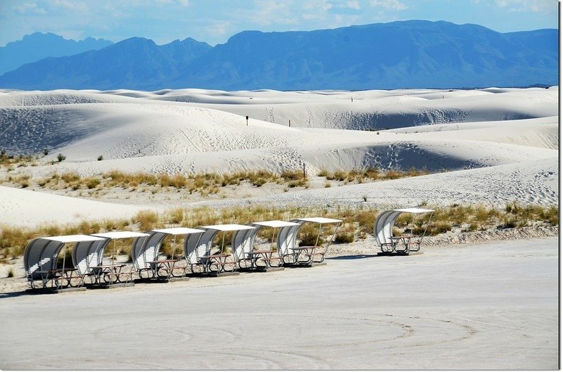 Covered Picnic Tables at White Sands National Monument