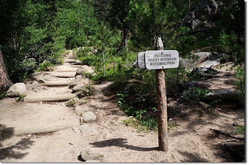 Rocky  Mountain National Park boundary sign