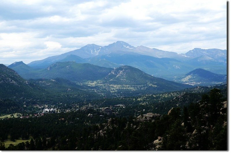 Longs Peak beyond the Estes valley