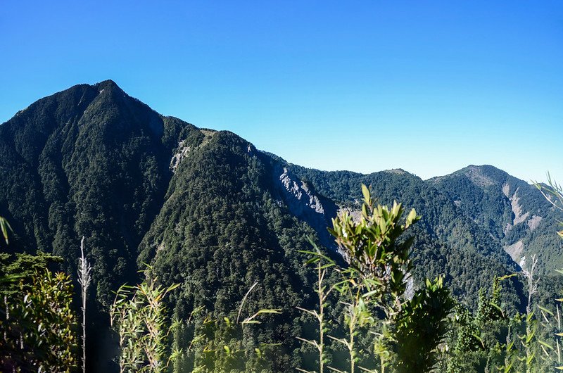 塔關山步道(H 2985 m)西望關山北峰、庫哈諾辛山