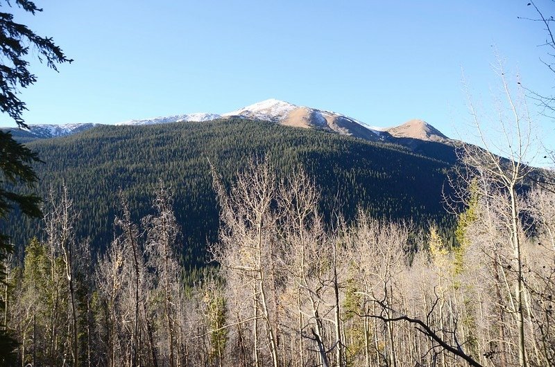 Looking south at Mount Snicktau from Watrous Gulch trail near 10,522&apos;