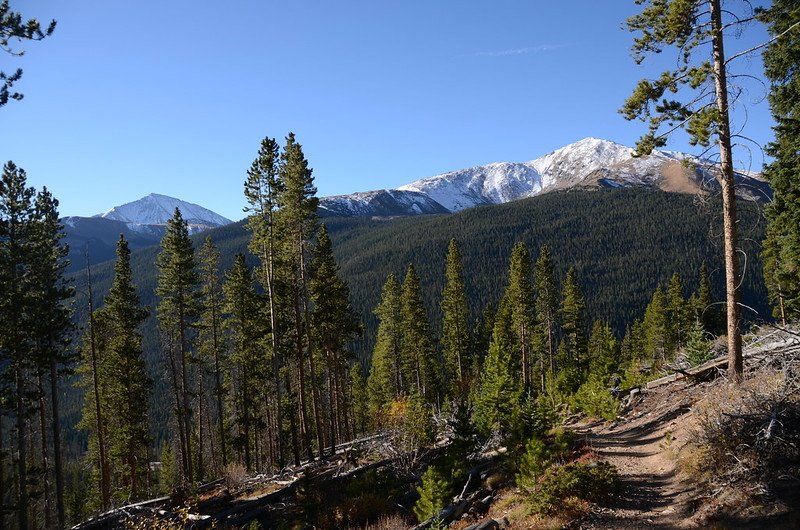 Looking south at Torreys Peak &amp; Mount Snicktau from Watrous Gulch trail near 10,827&apos;