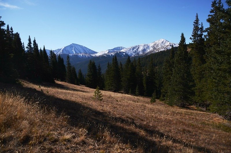 Looking south at Torreys Peak &amp; Mount Snicktau from Watrous Gulch trail near 11,647&apos;