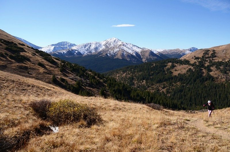 Looking south at mountains from Watrous Gulch trail near 12,000&apos;