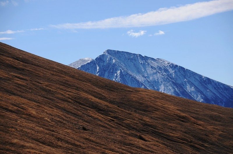 View south onto Grays &amp; Torreys Peaks from near the saddle between Woods Mountain &amp; Mount Parnassus