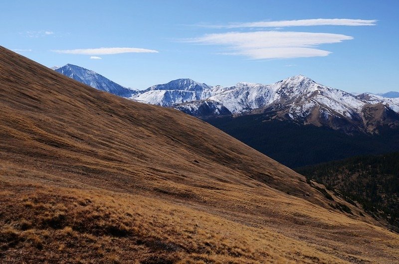 View south onto Torreys Peak &amp; Mount Snicktau from the saddle between Woods Mountain &amp; Mount Parnassus (1)