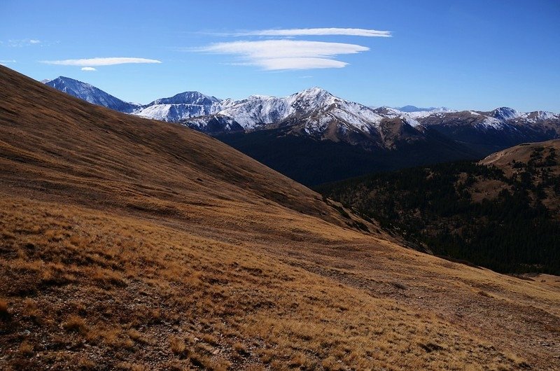 View south onto Torreys Peak &amp; Mount Snicktau from the saddle between Woods Mountain &amp; Mount Parnassus (2)