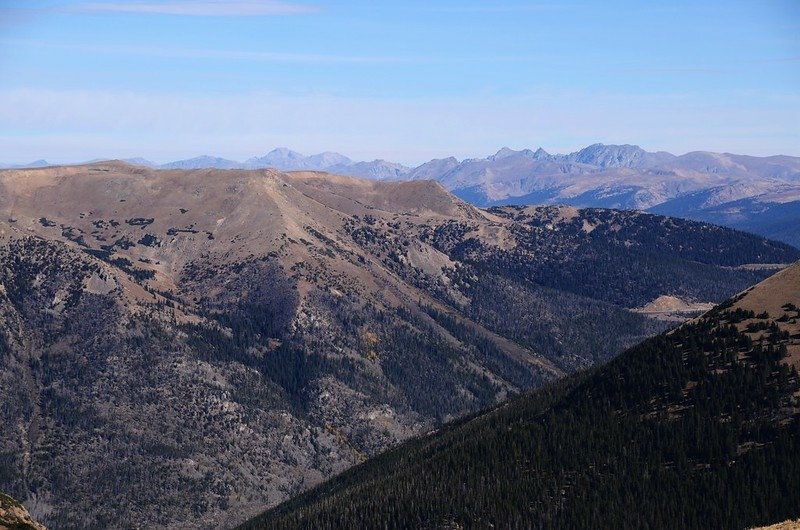 View north onto Rocky Mountains from the saddle between Woods Mountain &amp; Mount Parnassus (1)