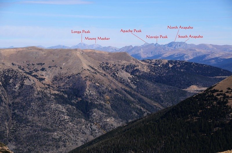 View north onto Rocky Mountains from the saddle between Woods Mountain &amp; Mount Parnassus (2)