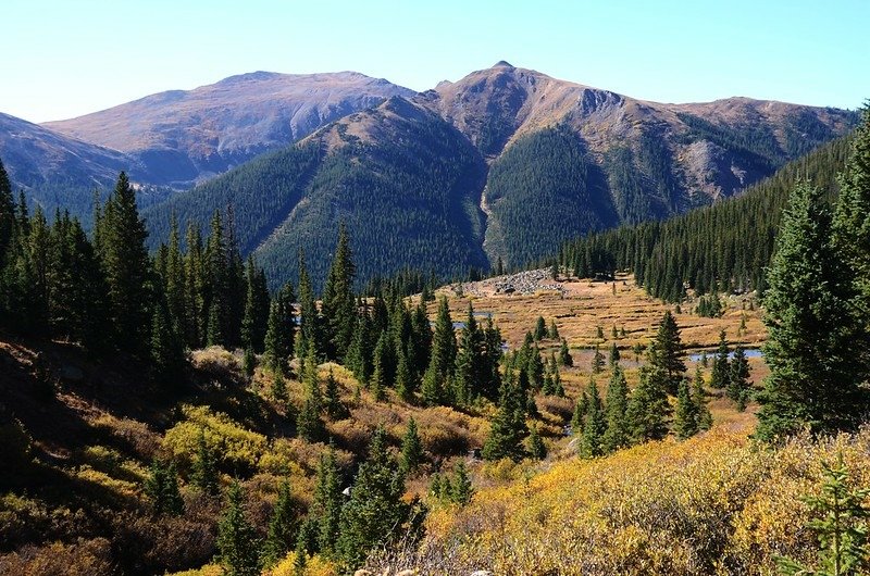 Looking back down the valley and beaver ponds below (1)