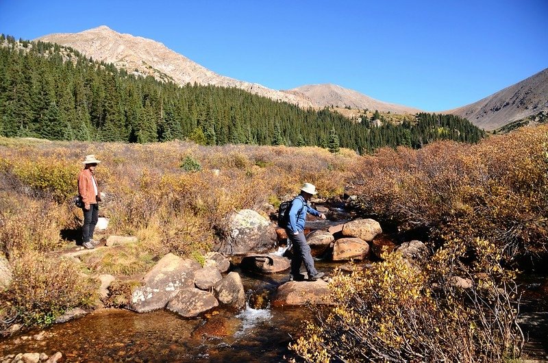 The trail second stream crossing