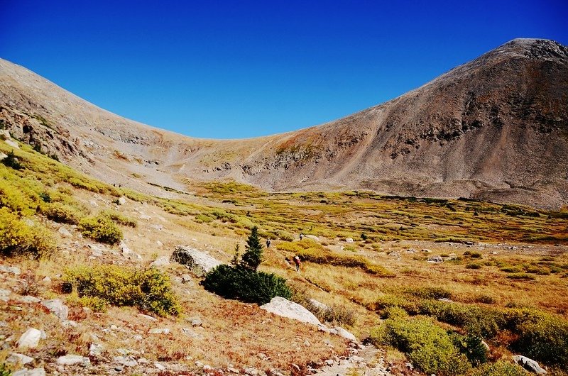 Looking north at the saddle between Grizzlk Peak &amp; Torreys Peak from Chihuahua Gulch Trail near 11,696 ft.