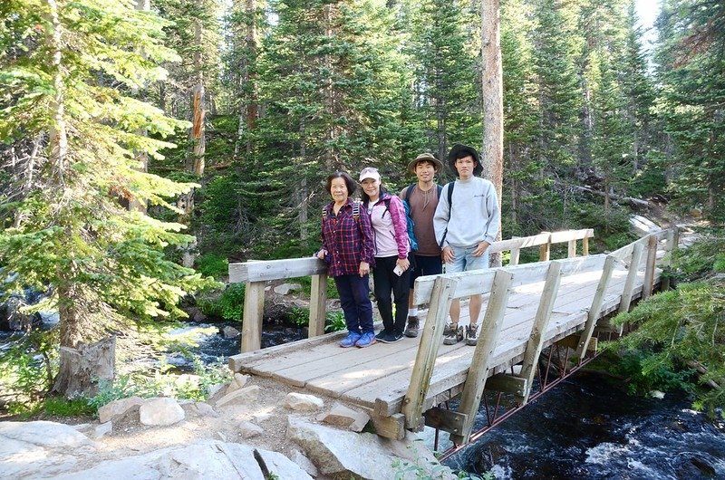 Mitchell Creek crossing by log bridge