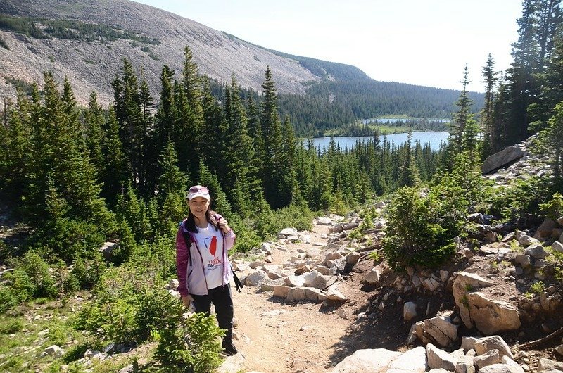 Looking back at Mitchell Lake from Blue Lake Trail (1)