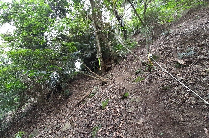 觀音山東南山腰拉繩段頂端越稜處