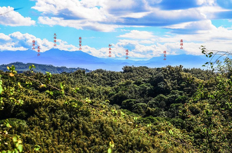 楠子坑山東眺中央山脈南尾稜 1