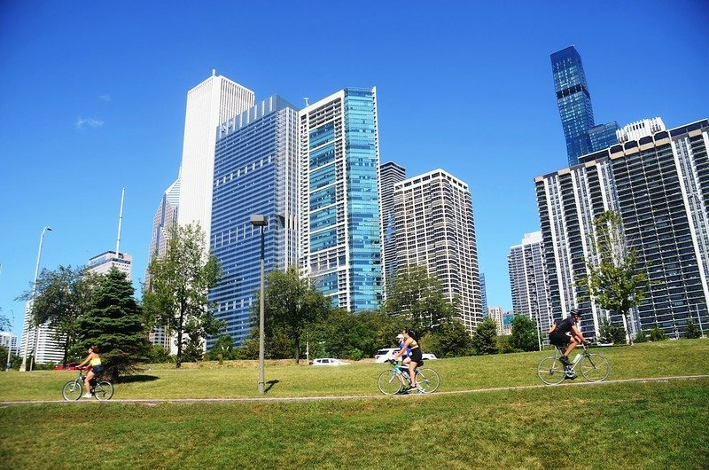 Chicago Skyline from Chicago Lakefront Trail (7)