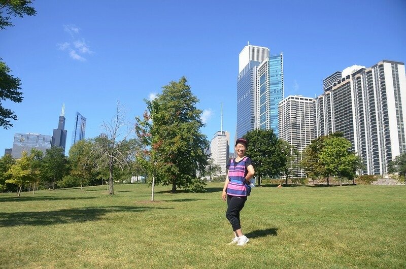 Chicago Skyline from Chicago Lakefront Trail (2)