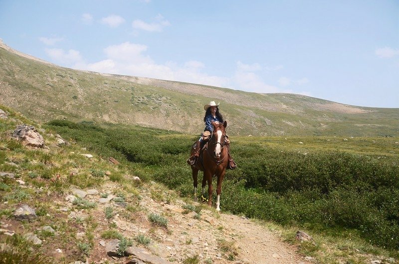 Horseback rider on the Square Top Lakes Trail (2)