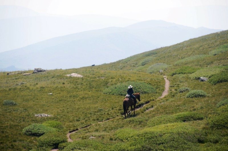 Horseback rider on the Square Top Lakes Trail (3)