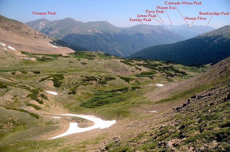 View to the northeast from Butler Gulch Trail near 12,165&apos;