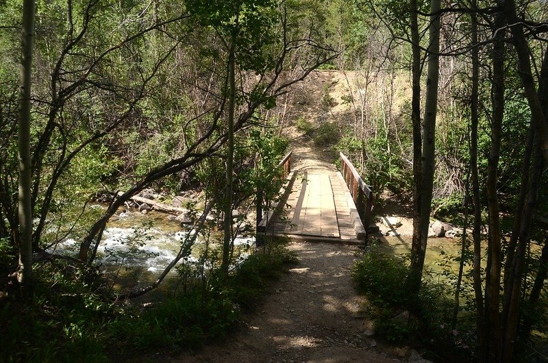 A bridge crossing Clear Creek