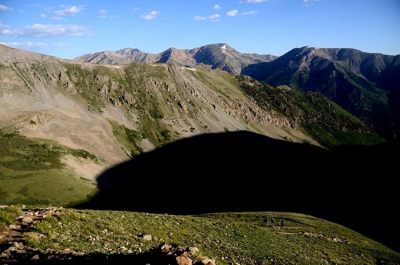 Looking down the Belford switchbacks and into the Missouri Gulch (1)