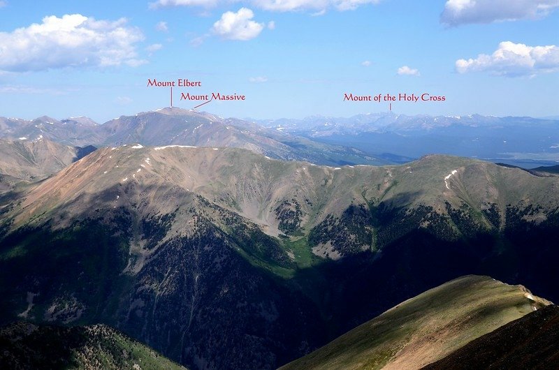 View to the north from the summit of Mount Belford