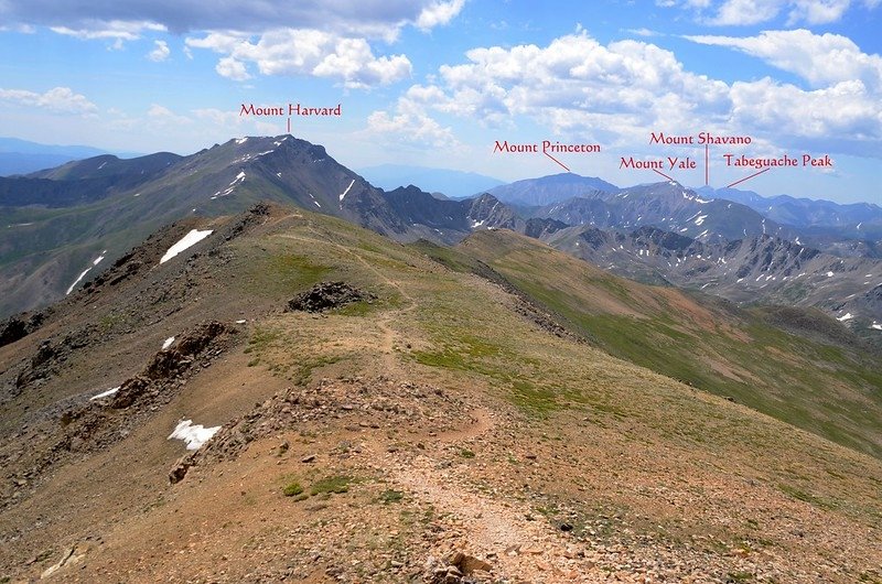 View to the southeast from the summit of Mount Belford (1)