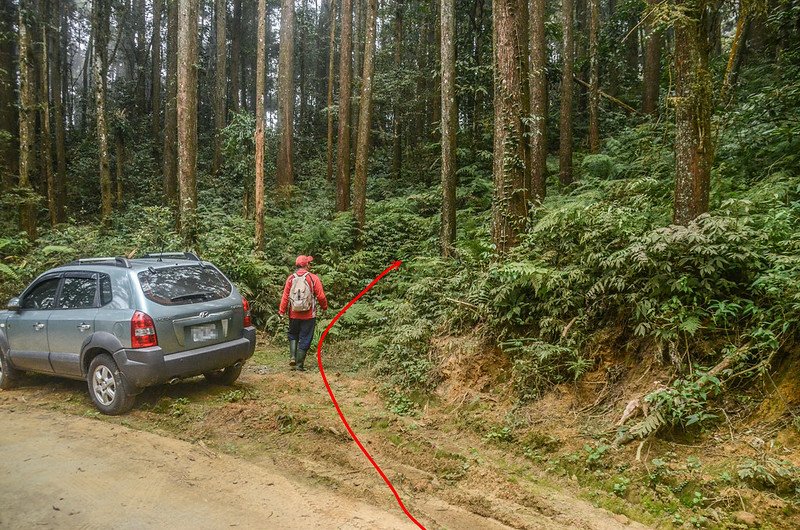 半天窟山停車處登山口