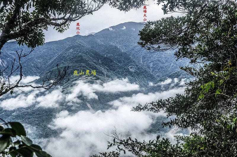 南大龜山山頂東南遠眺鹿坑山、鹿場大山 1-1