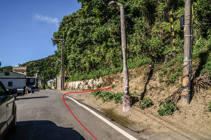 內文部落牡丹富士山產道岔路