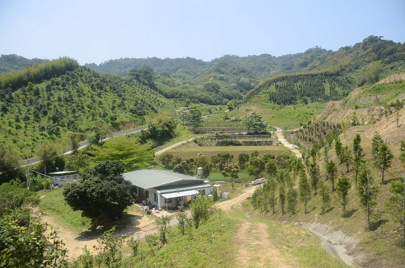 茄苳坑山頂俯瞰停車處農家 (2)