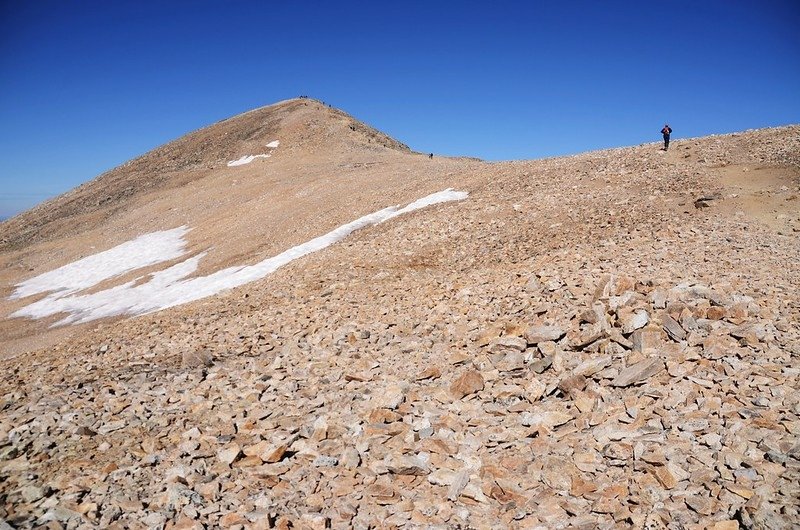 Looking northwest at Democrat&apos;s summit from It&apos;s false summit (1)