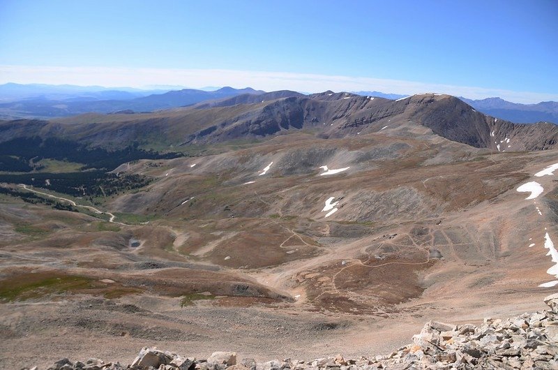 Looking southt at Mountains from Mount Sherman&apos;s southwest ridge near 13,820 ft